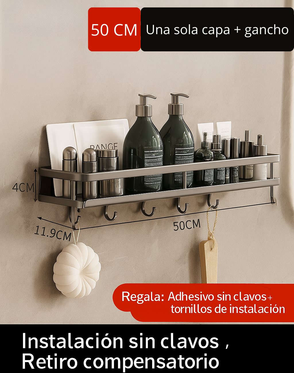 Rack Premium “Hands-Free” – Decorativo y Resistente