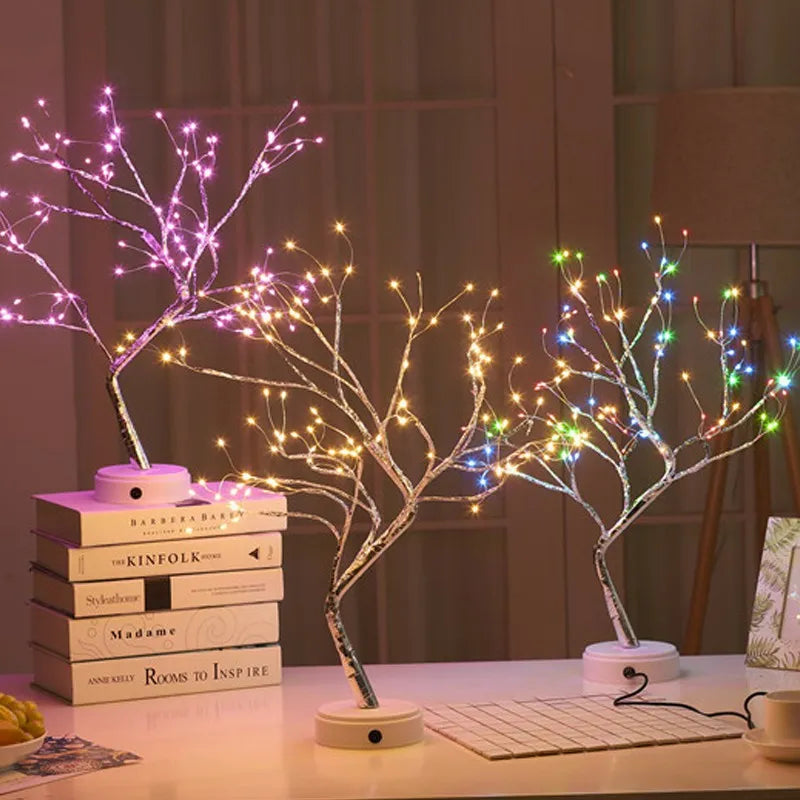 Ilumina tu Hogar con Encanto Festivo: Mini Árbol de Navidad de LED con Cable de Cobre