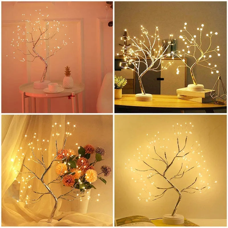 Ilumina tu Hogar con Encanto Festivo: Mini Árbol de Navidad de LED con Cable de Cobre