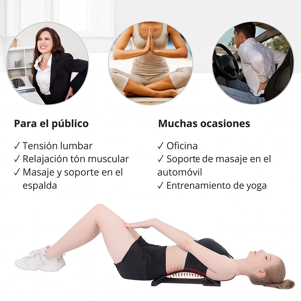 Estirador Lumbar Ortopédico – Masaje y Alivio del Dolor de Espalda